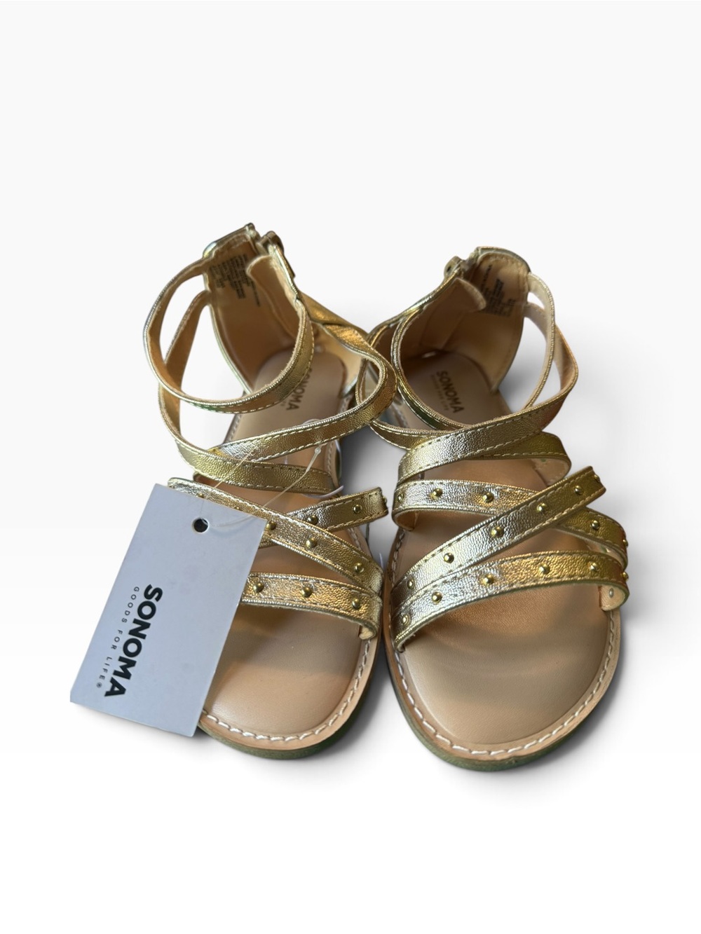 Sonoma Girls Gold Gladiator Sandals Size 13 NWT